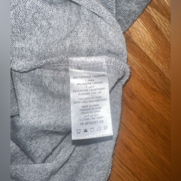 Gold-zip long sleeve top Grey - Picture 6 of 7